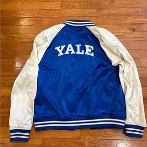 Blue and White Bomber Jacket - Yale